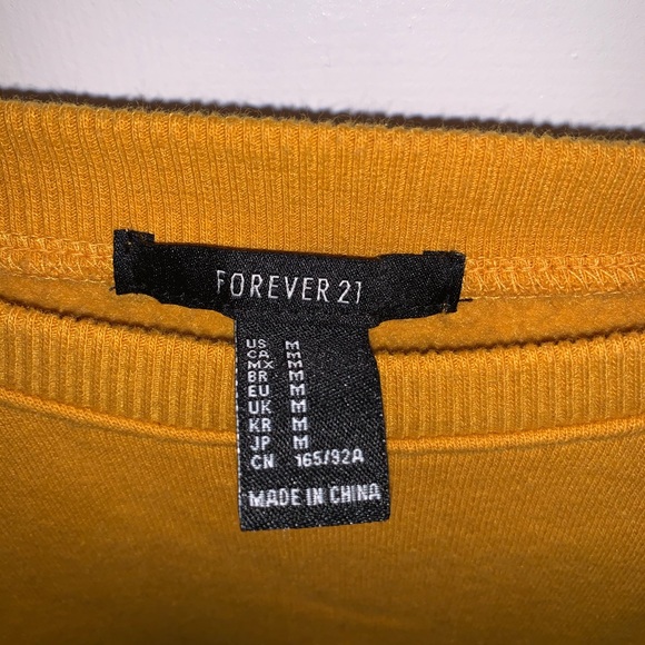 Burnt Yellow Cropped CrewNeck - Picture 3 of 3